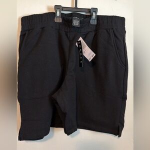 Grace Black Knit Shorts with Elastic Waist